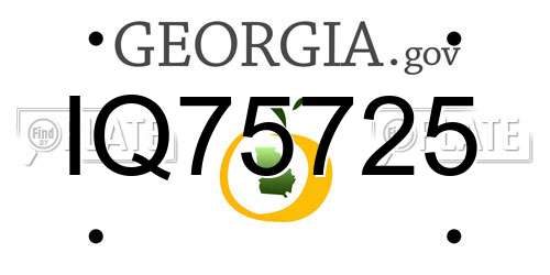 IQ75725 Georgia License Plate