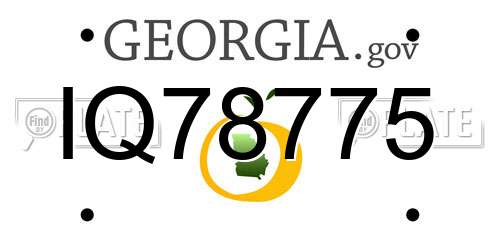 IQ78775 Georgia License Plate
