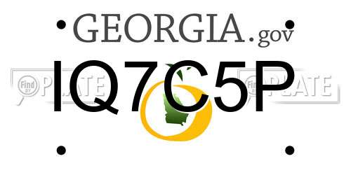 IQ7C5P Georgia License Plate