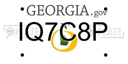IQ7C8P Georgia License Plate