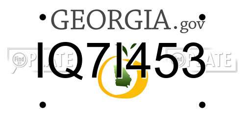 IQ7I453 Georgia License Plate