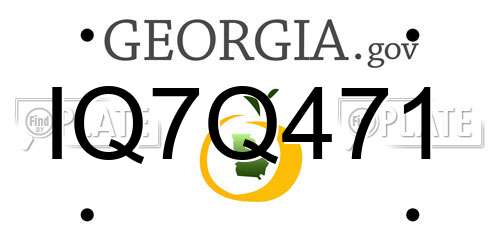 IQ7Q471 Georgia License Plate