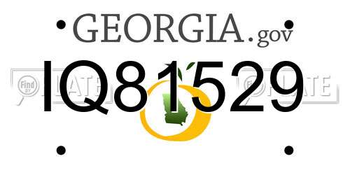 IQ81529 Georgia License Plate