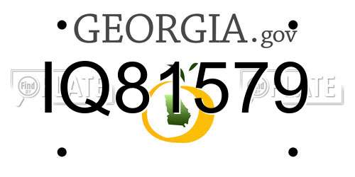 IQ81579 Georgia License Plate