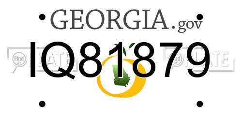 IQ81879 Georgia License Plate