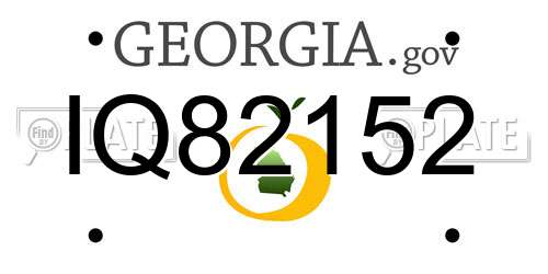 IQ82152 Georgia License Plate