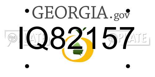 IQ82157 Georgia License Plate