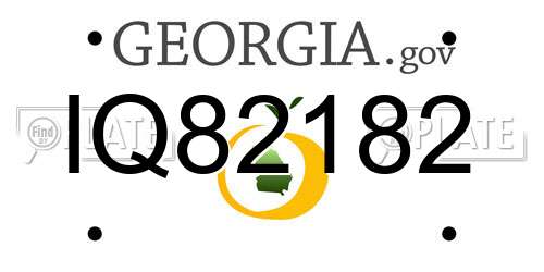 IQ82182 Georgia License Plate