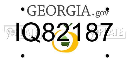IQ82187 Georgia License Plate