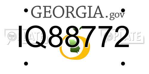 IQ88772 Georgia License Plate