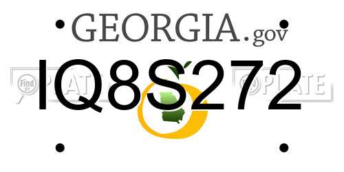 IQ8S272 Georgia License Plate