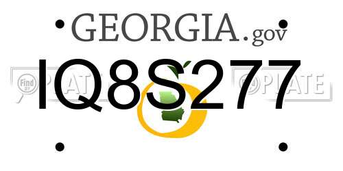 IQ8S277 Georgia License Plate