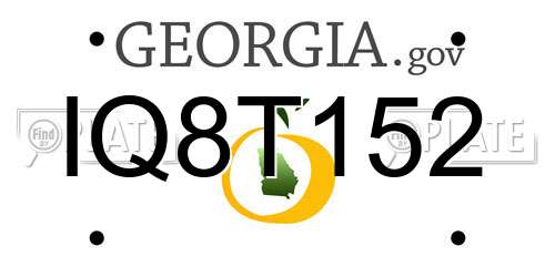 IQ8T152 Georgia License Plate