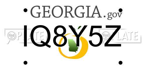 IQ8Y5Z Georgia License Plate