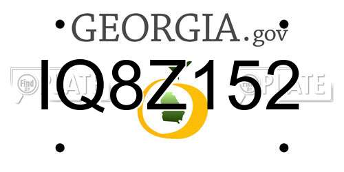 IQ8Z152 Georgia License Plate