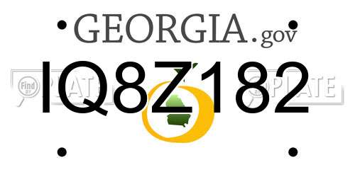 IQ8Z182 Georgia License Plate