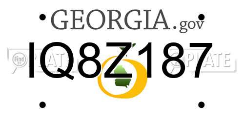IQ8Z187 Georgia License Plate