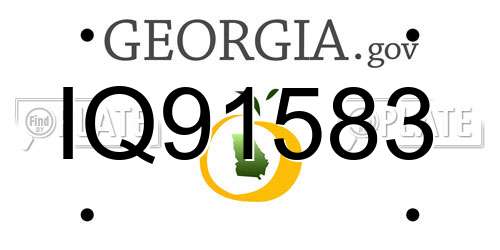 IQ91583 Georgia License Plate