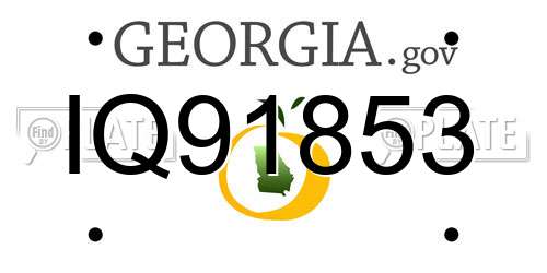 IQ91853 Georgia License Plate