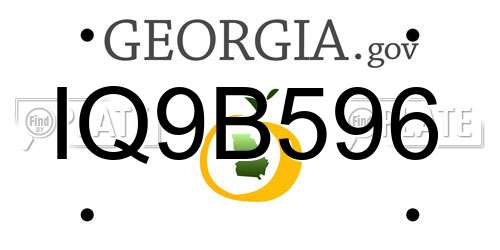 IQ9B596 Georgia License Plate
