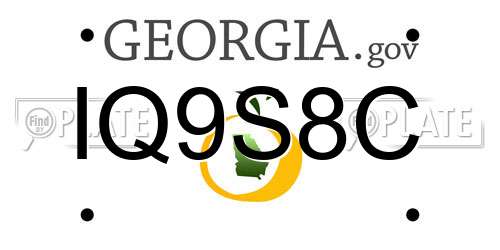 IQ9S8C Georgia License Plate