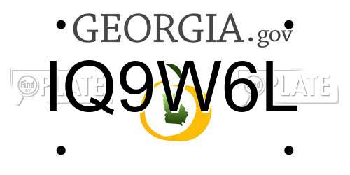 IQ9W6L Georgia License Plate