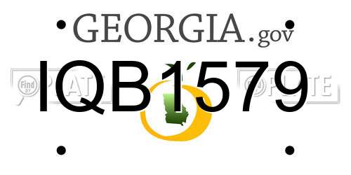 IQB1579 Georgia License Plate