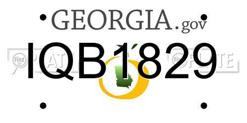 IQB1829 Georgia License Plate