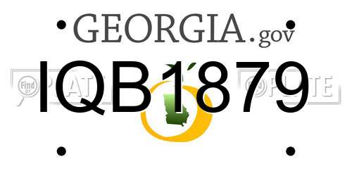 IQB1879 Georgia License Plate