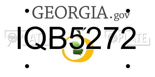 IQB5272 Georgia License Plate