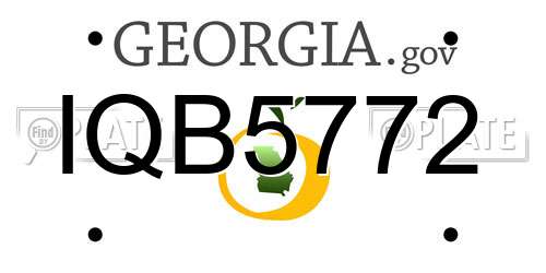 IQB5772 Georgia License Plate
