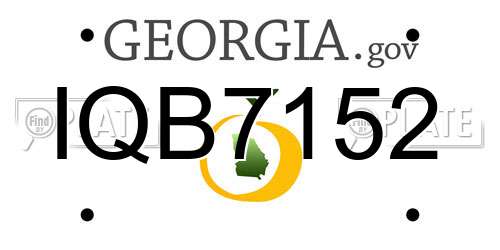 IQB7152 Georgia License Plate