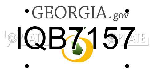 IQB7157 Georgia License Plate
