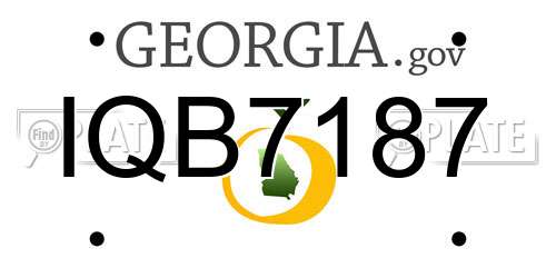 IQB7187 Georgia License Plate