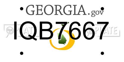IQB7667 Georgia License Plate