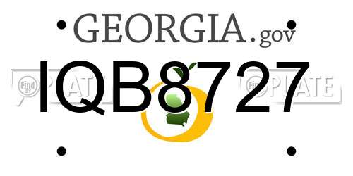 IQB8727 Georgia License Plate