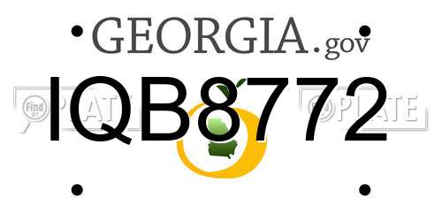 IQB8772 Georgia License Plate