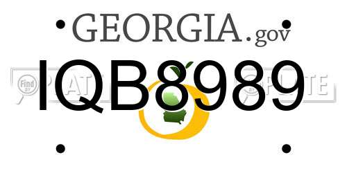 IQB8989 Georgia License Plate