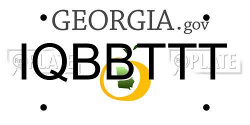 IQBBTTT Georgia License Plate
