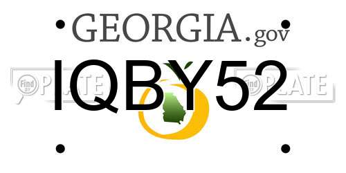 IQBY52 Georgia License Plate