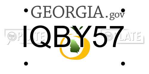 IQBY57 Georgia License Plate