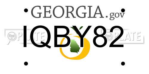 IQBY82 Georgia License Plate