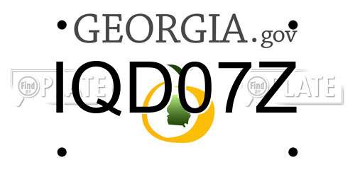 IQD07Z Georgia License Plate