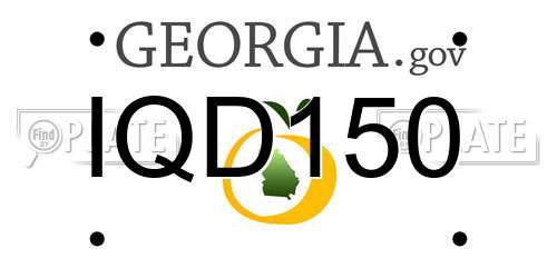 IQD150 Georgia License Plate