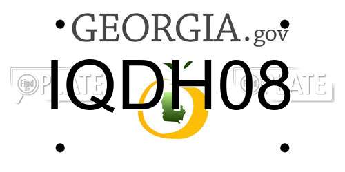 IQDH08 Georgia License Plate