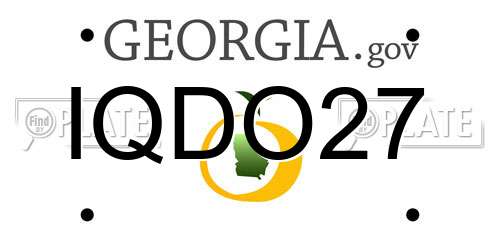 IQDO27 Georgia License Plate