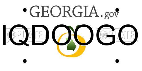 IQDOOGO Georgia License Plate