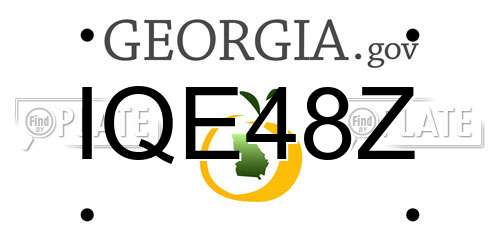 IQE48Z Georgia License Plate