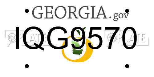IQG9570 Georgia License Plate