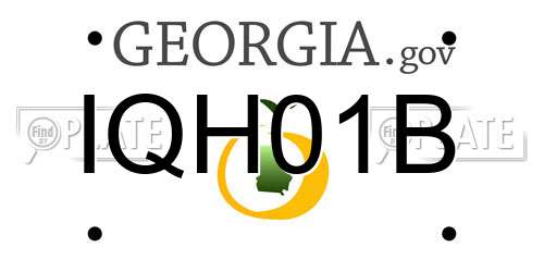 IQH01B Georgia License Plate
